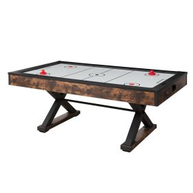 VEVOR 84" Air Hockey Table, Indoor Arcade Table Gaming Set with 2 Pushers, 2 Pucks, Electronic Scorer, X-shaped Legs & High-powered Blower VEVOR 84" Air Hockey Table, Indoor Arcade Table Gaming Set with 2 Pushers, 2 Pucks, Electronic Scorer, X-shaped Legs & High-powered Blower